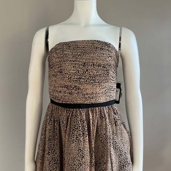 GUESS Leopard Print Strapless Black / Brown Mini Dress Size M‎ NWT - Picture 7 of 15